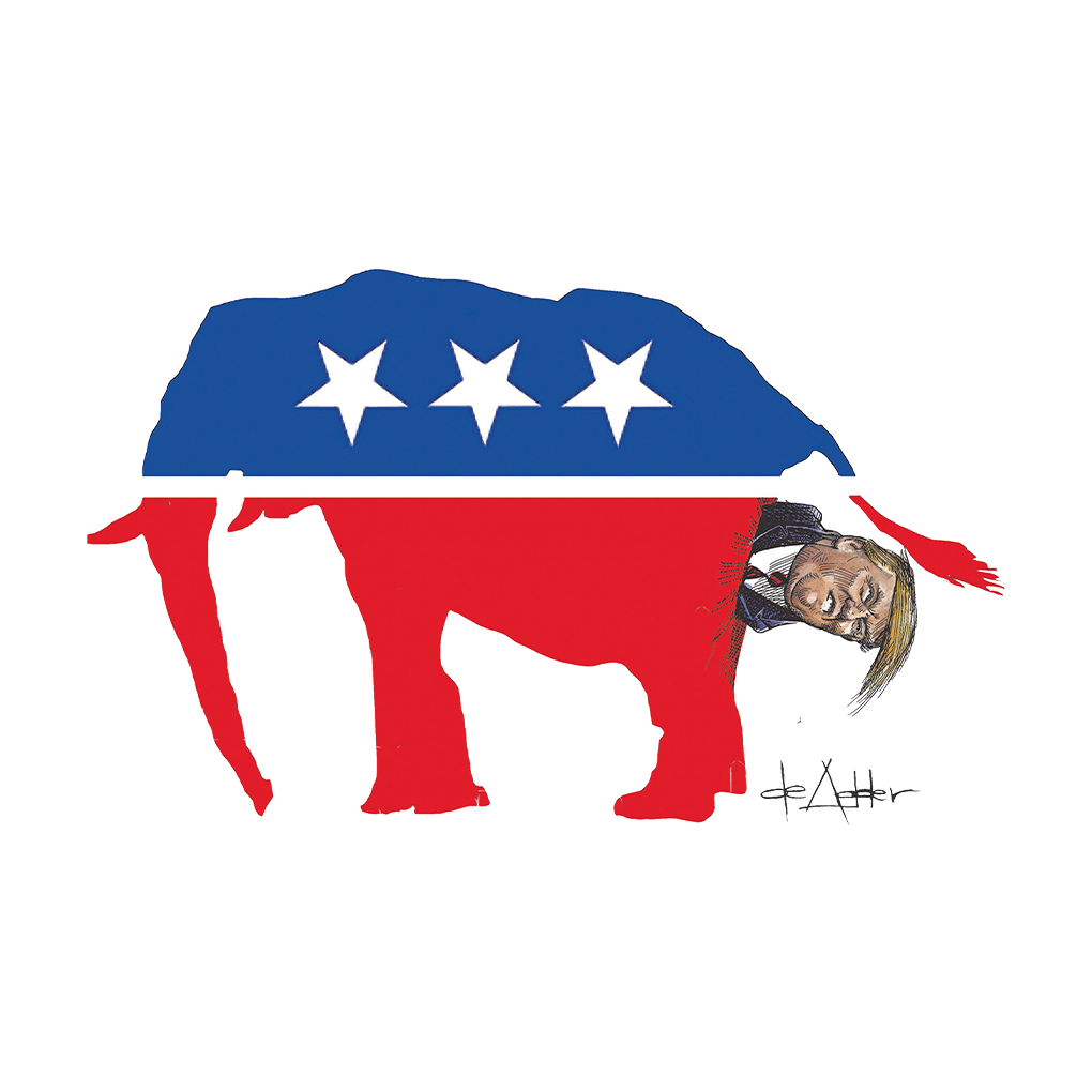 De Adder Designs "Trump Shit" Printed Red & White Trucker Hat