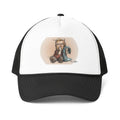 De Adder Designs "Trump the Menace" Print Black and White Trucker Hat