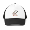 De Adder Designs "Feather" Printed Black & White Trucker Hat