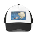 De Adder Designs "Ocean Bag" Print Black and White Trucker Hat
