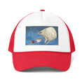De Adder Designs "Ocean Bag" Print Red and White Trucker Hat