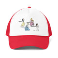 De Adder Designs "Carrie Fisher" Print Red and White Trucker Hat