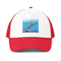 De Adder Designs "Plastic In Ocean" Printed Red & White Trucker Hat