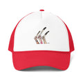 De Adder Designs "Feather" Printed Red & White Trucker Hat
