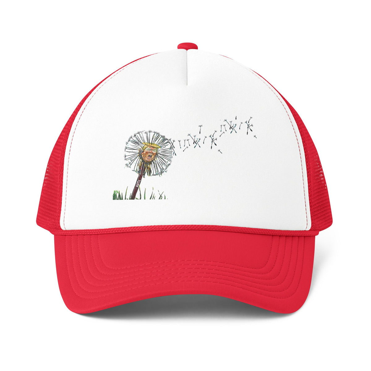 De Adder Designs "Hate" Print Red and White Trucker Hat