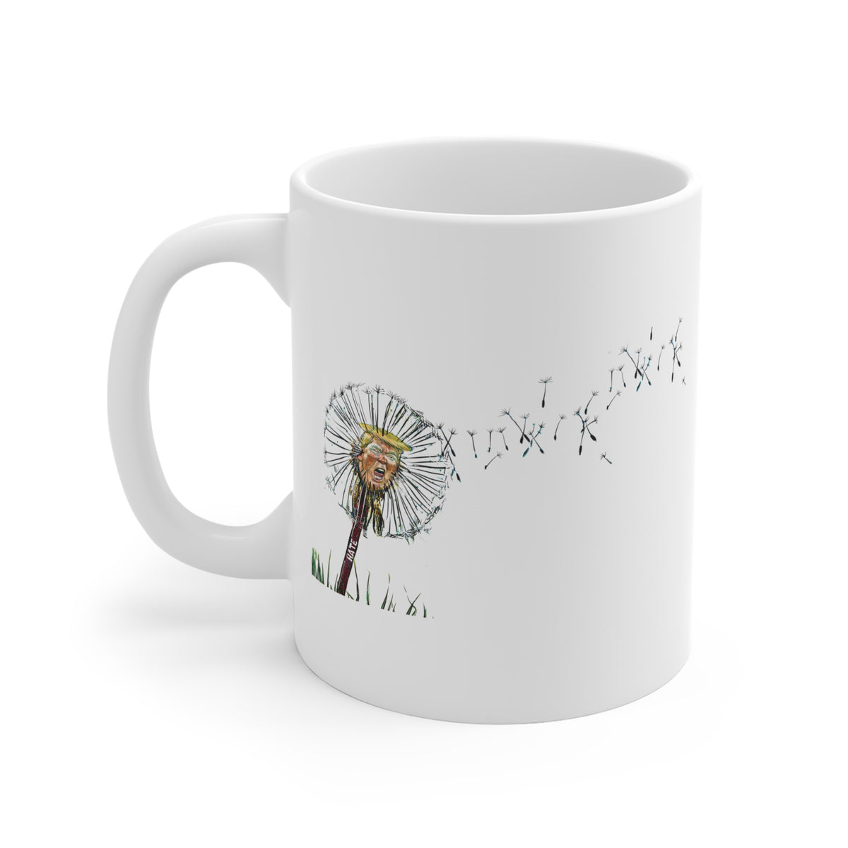 De Adder Designs "Hate" White Mug 11oz