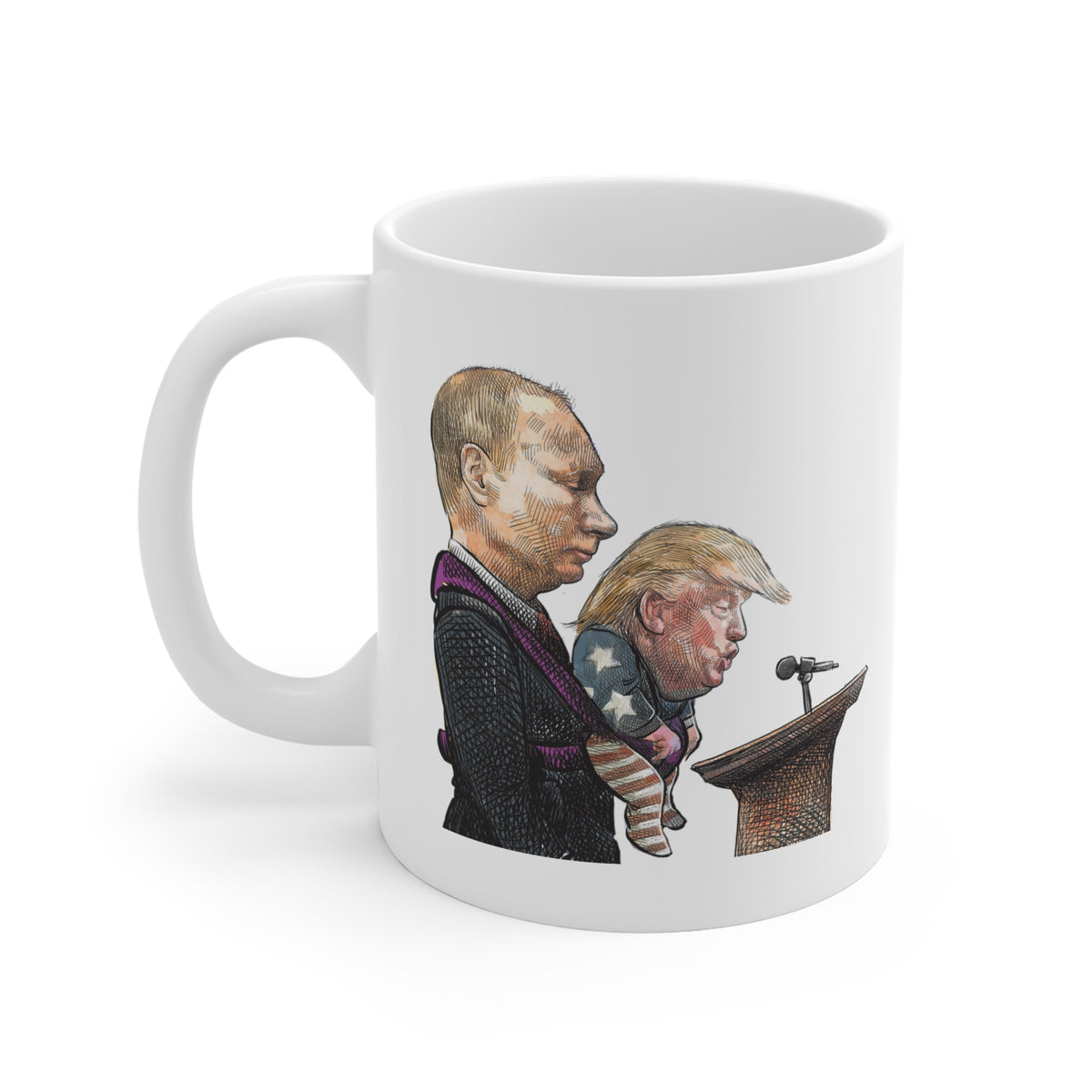 De Adder Designs "Putin" White Mug 11oz