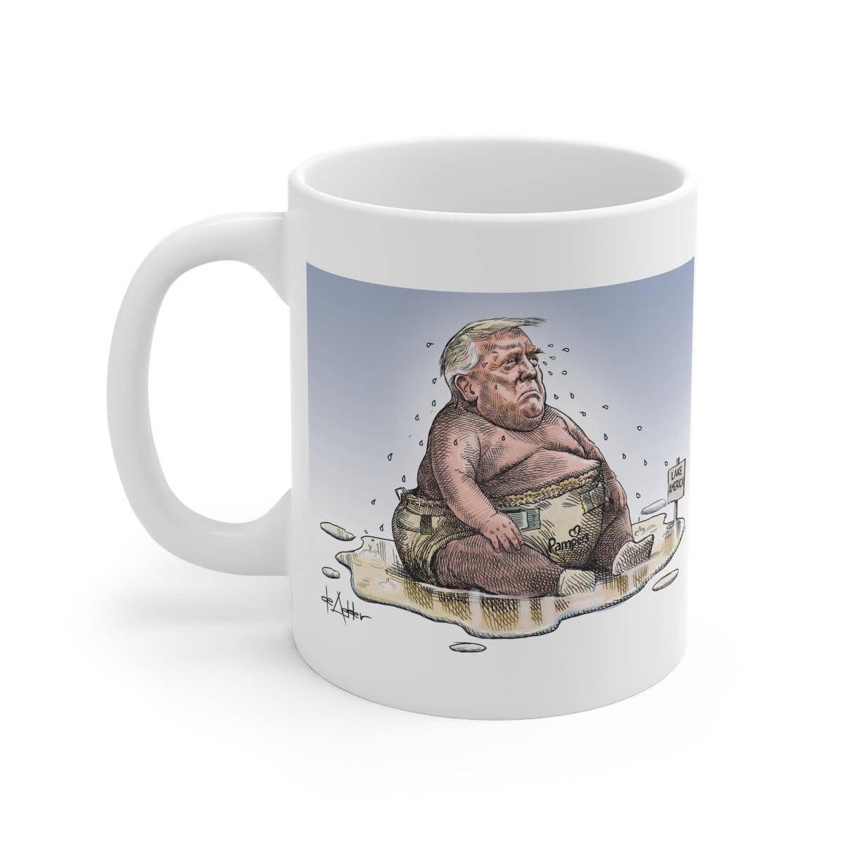 De Adder Designs "Lake Ontario" White Mug 11oz