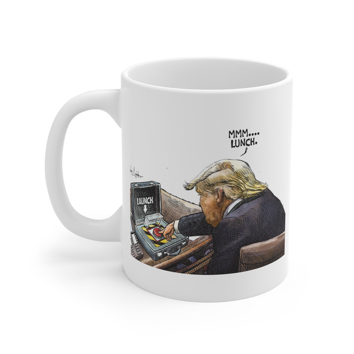 De Adder Designs "Lunch" White Mug 11oz