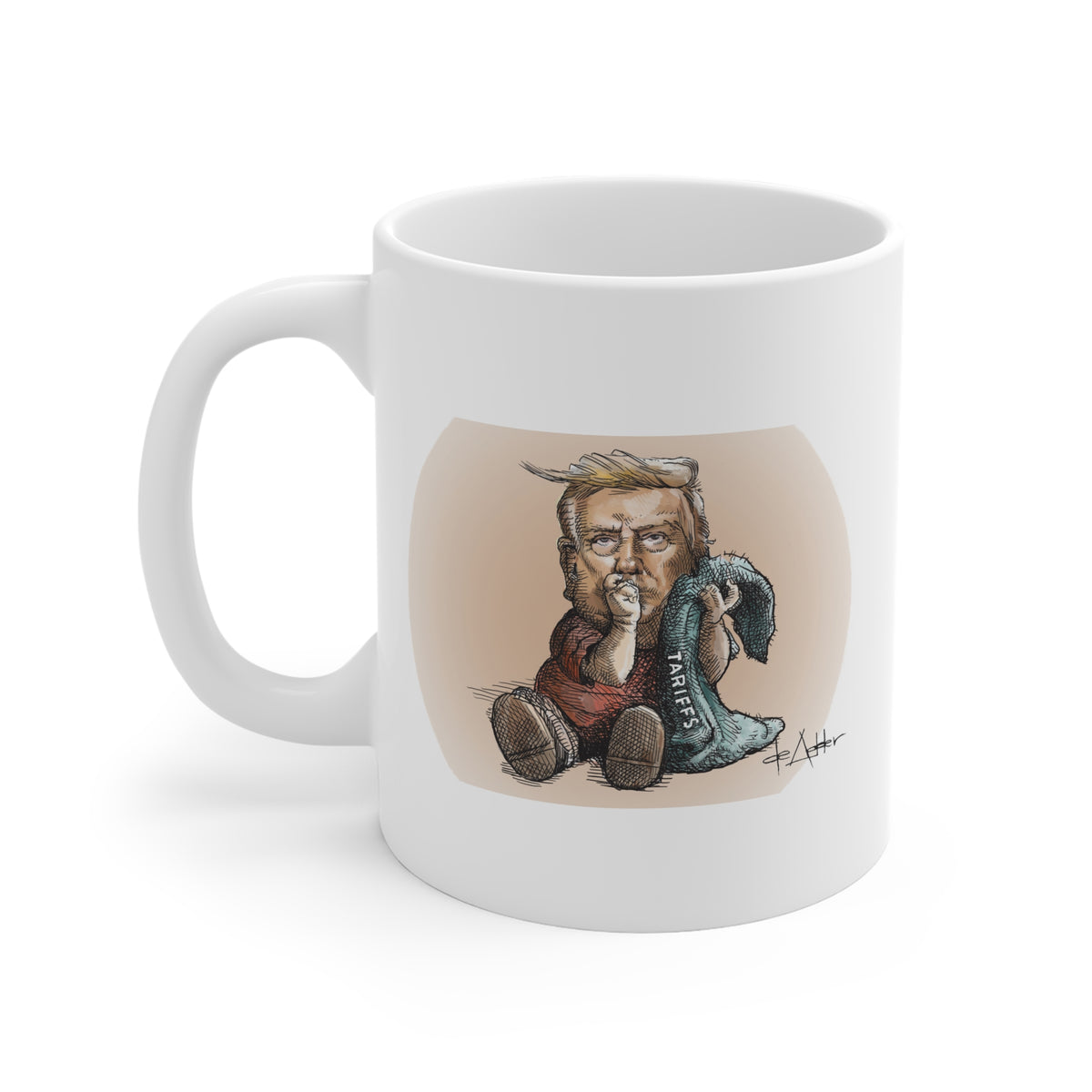 De Adder Designs "Trump the Menace" White Mug 11oz