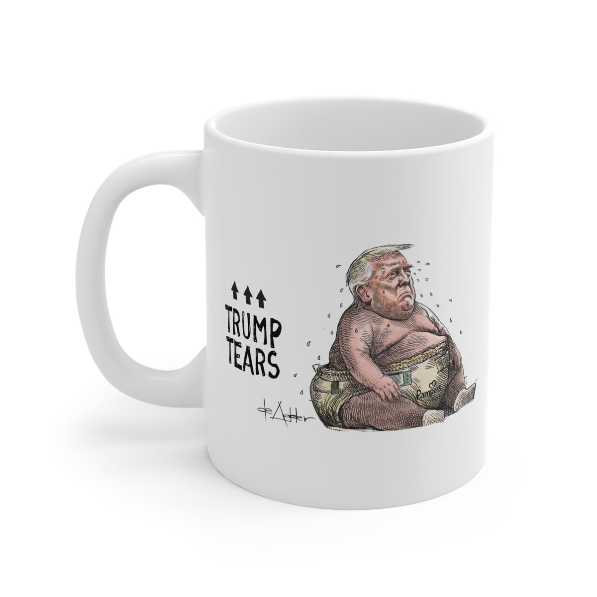 De Adder Designs "Trump Tears" White Mug 11oz