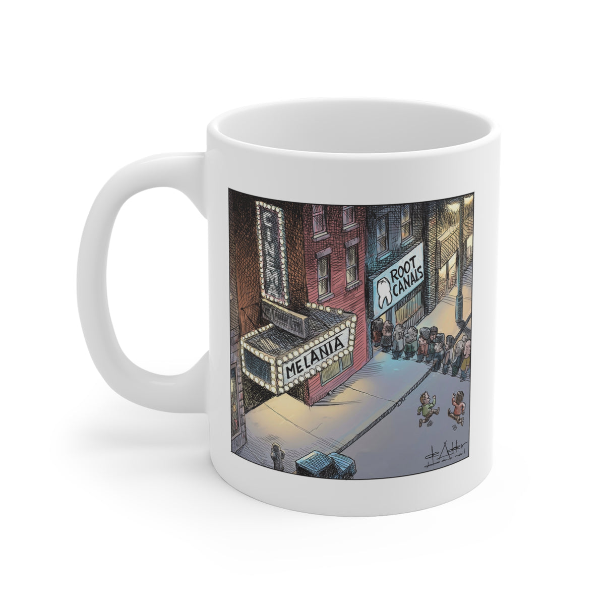 De Adder Designs "Root Canal" White Mug 11oz