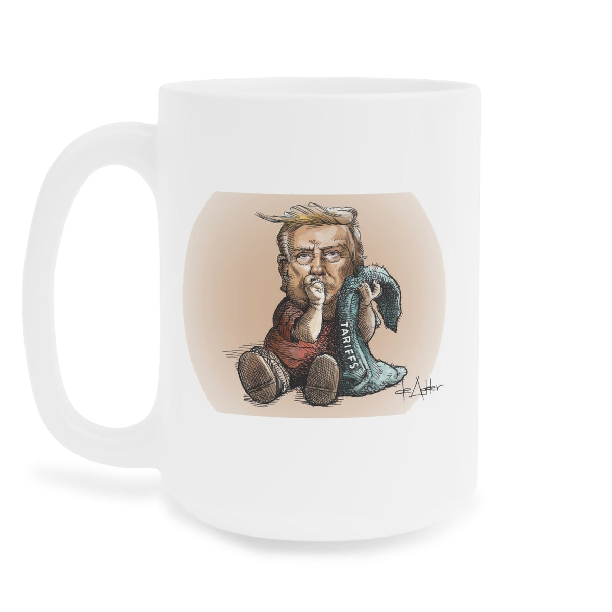 De Adder Designs "Trump the Menace" White Mug 15oz
