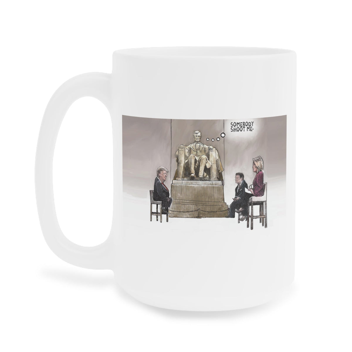 De Adder Designs "Shoot Me" White Mug 15oz