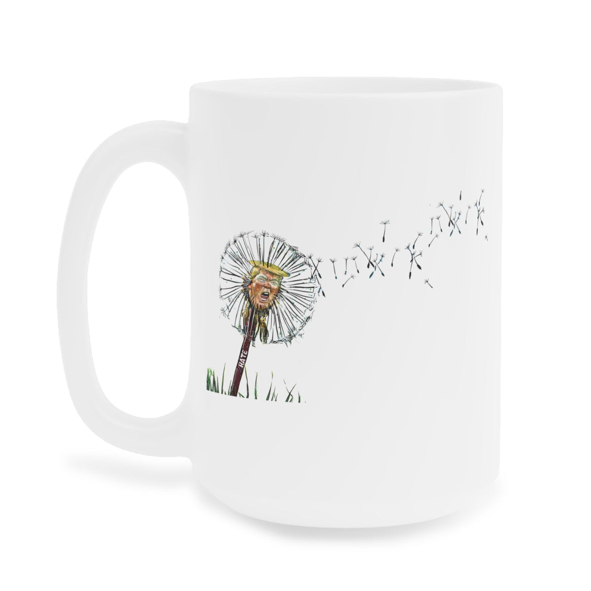 De Adder Designs "Hate" White Mug 15oz