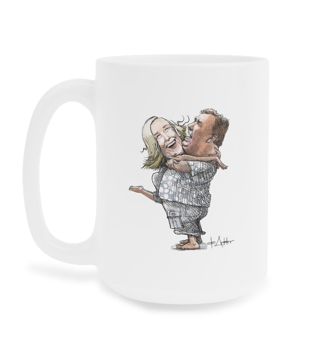 De Adder Designs "Ohara Candy" White Mug 15oz
