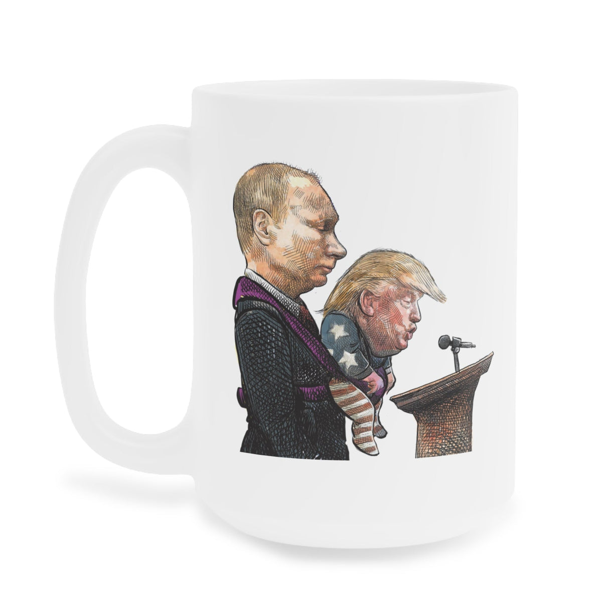 De Adder Designs "Putin" White Mug 15oz