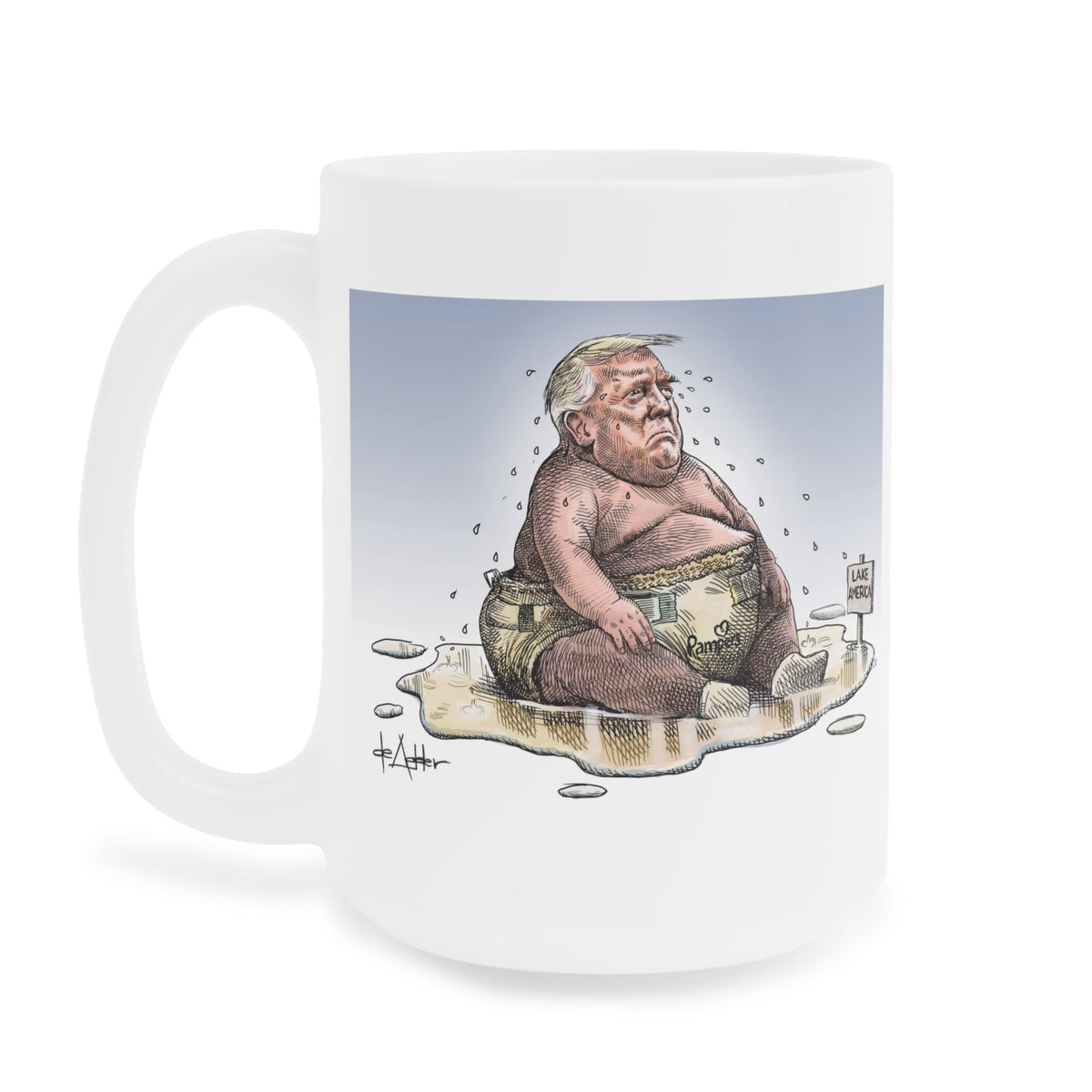 De Adder Designs "Lake Ontario" White Mug 15oz