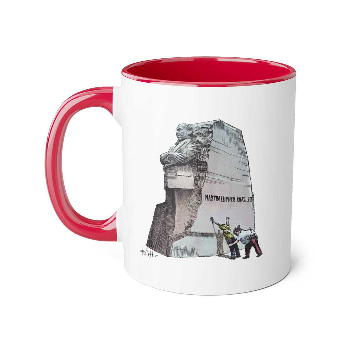 De Adder Designs "MLK" Red and White Mug 11oz