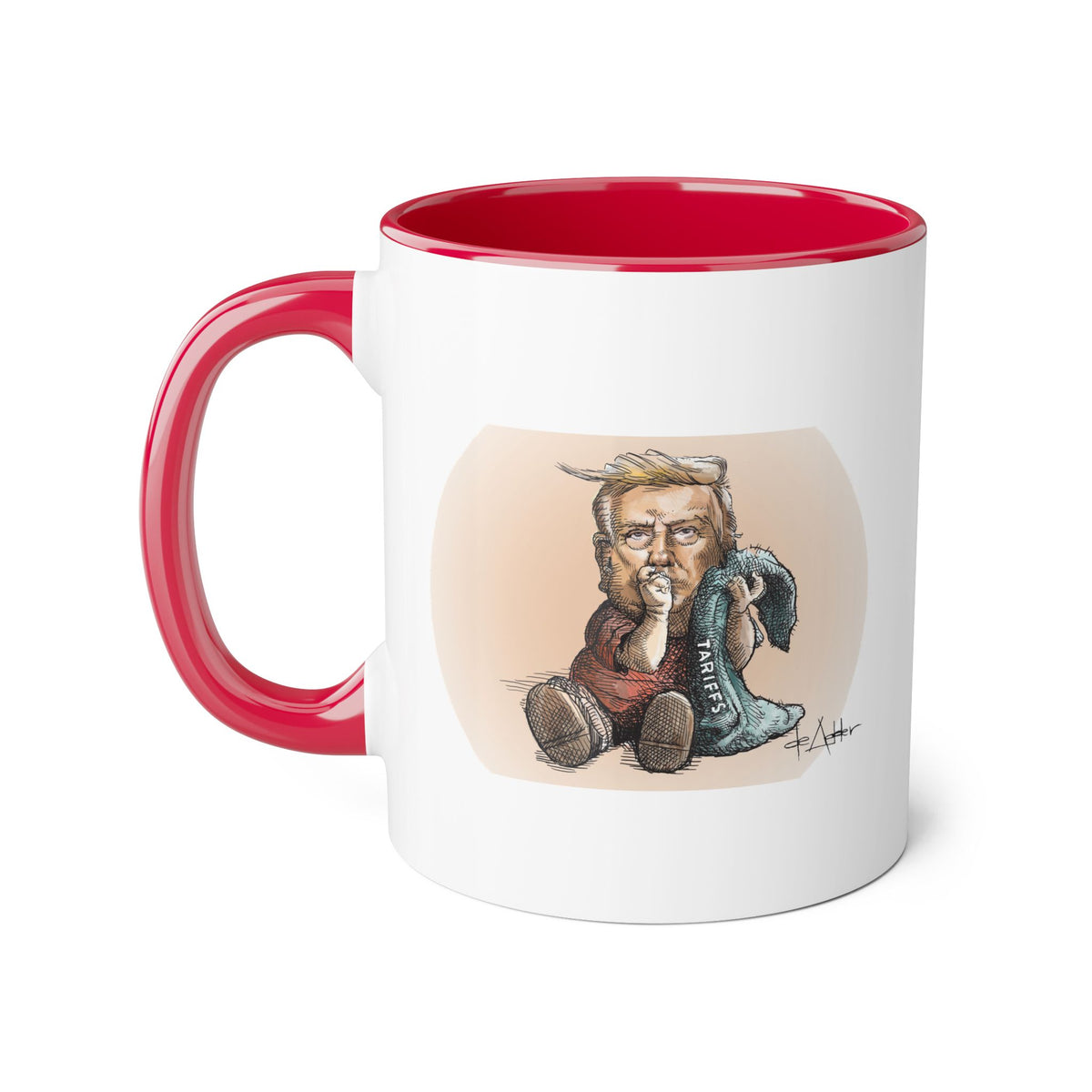 De Adder Designs "Trump the Menace" Red and White Mug 11oz