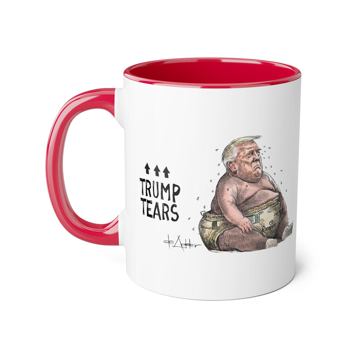 De Adder Designs "Trump Tears" Red and White Mug 11oz