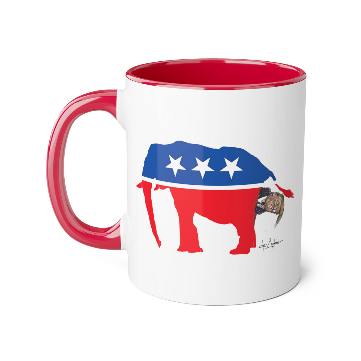De Adder Designs "Trump Shit" Red and White Mug 11oz