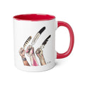 De Adder Designs "Feather" Red and White Mug 11oz