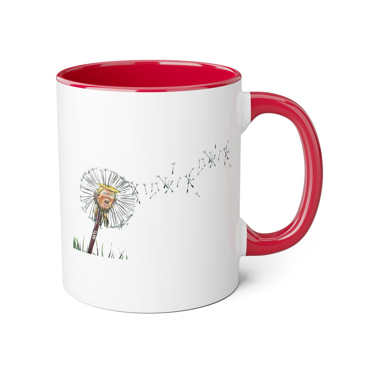 De Adder Designs "Hate" Red and White Mug 11oz