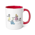 De Adder Designs "Carrie Fisher" Red and White Mug 11oz