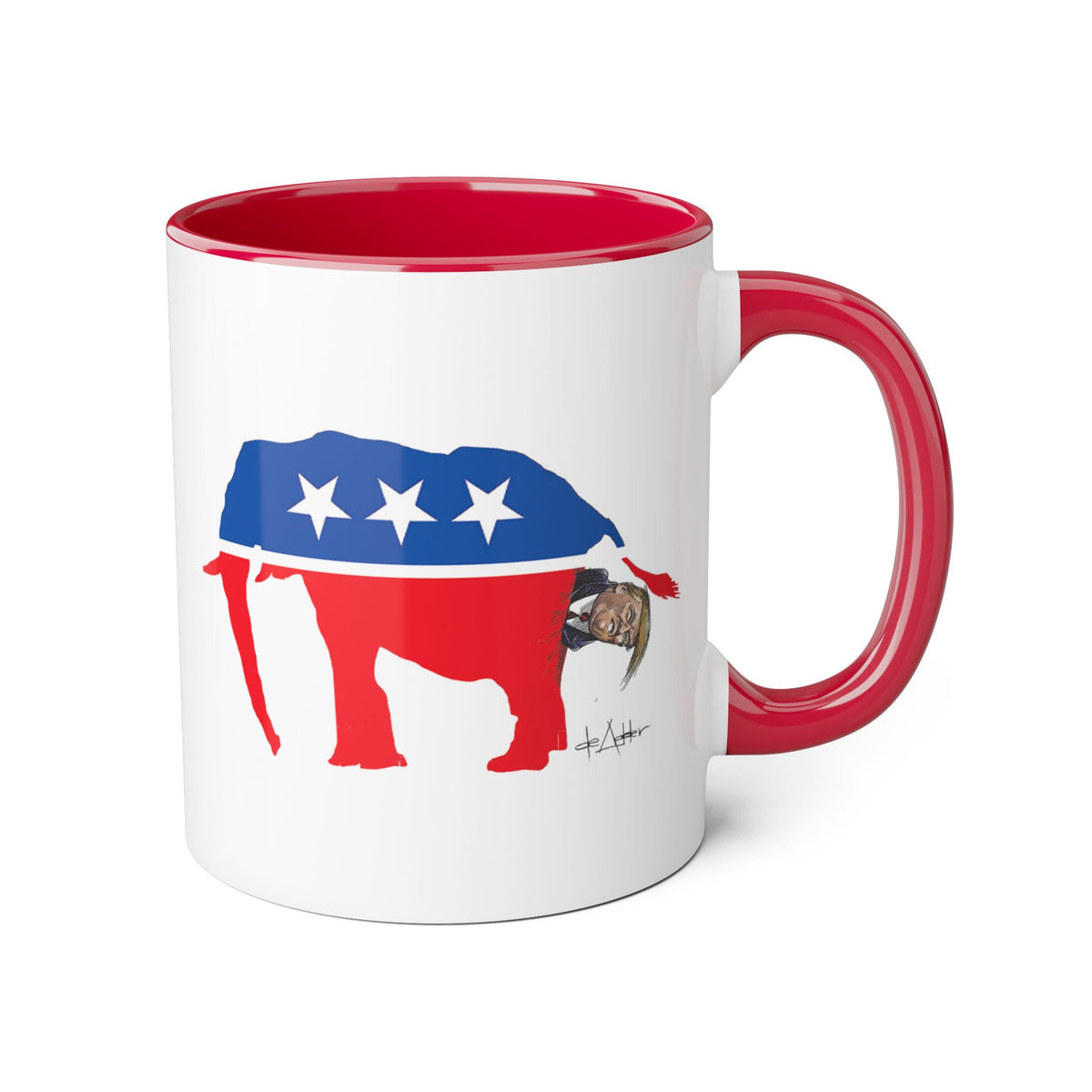 De Adder Designs "Trump Shit" Red and White Mug 11oz
