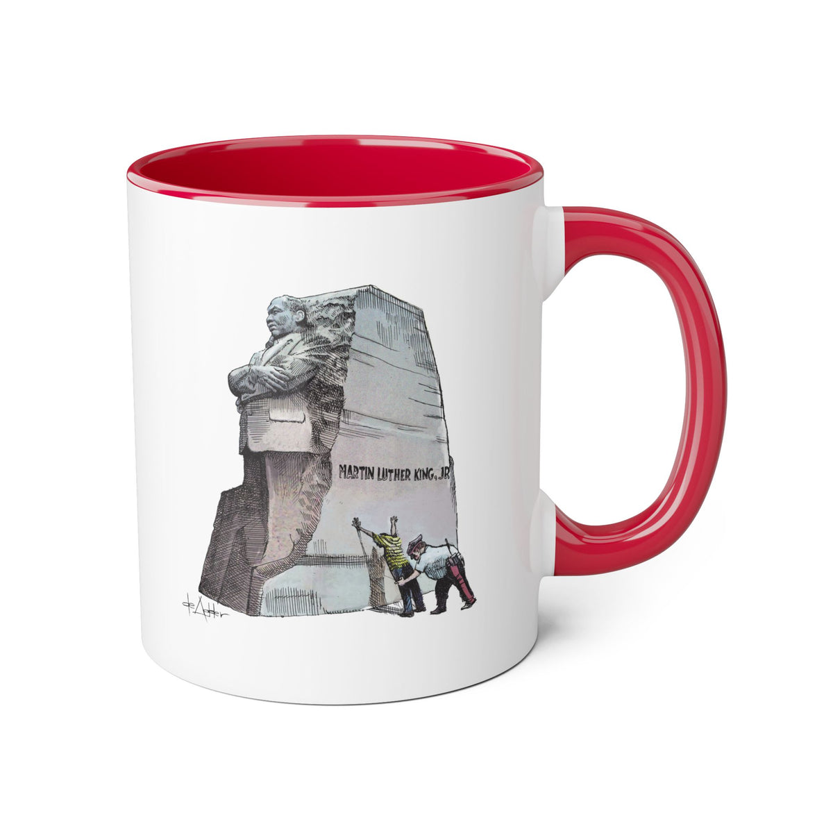 De Adder Designs "MLK" Red and White Mug 11oz