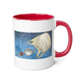 De Adder Designs "Ocean Bag" Red and White Mug 11oz