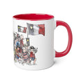 De Adder Designs "Acadia Mug" Red and White Mug 11oz
