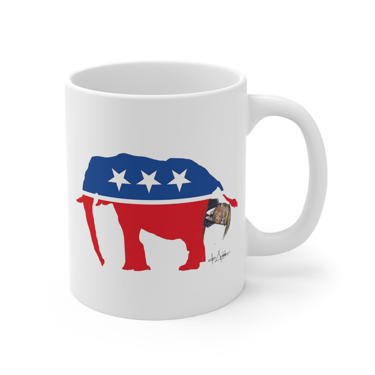 De Adder Designs "Trump Shit" White Mug 11oz