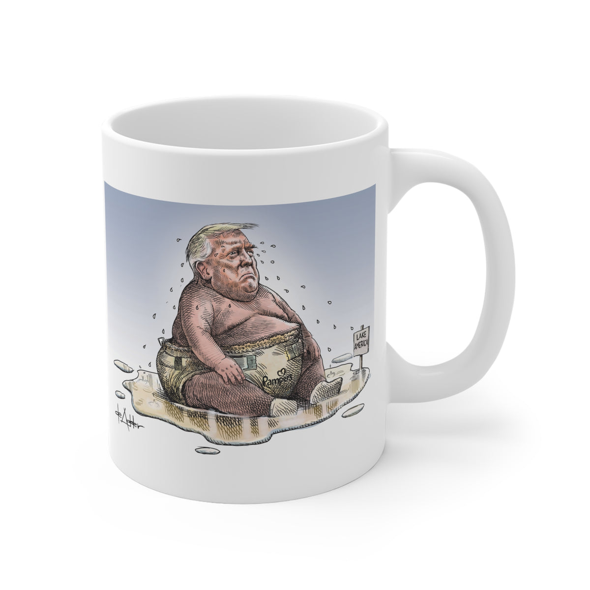 De Adder Designs "Lake Ontario" White Mug 11oz