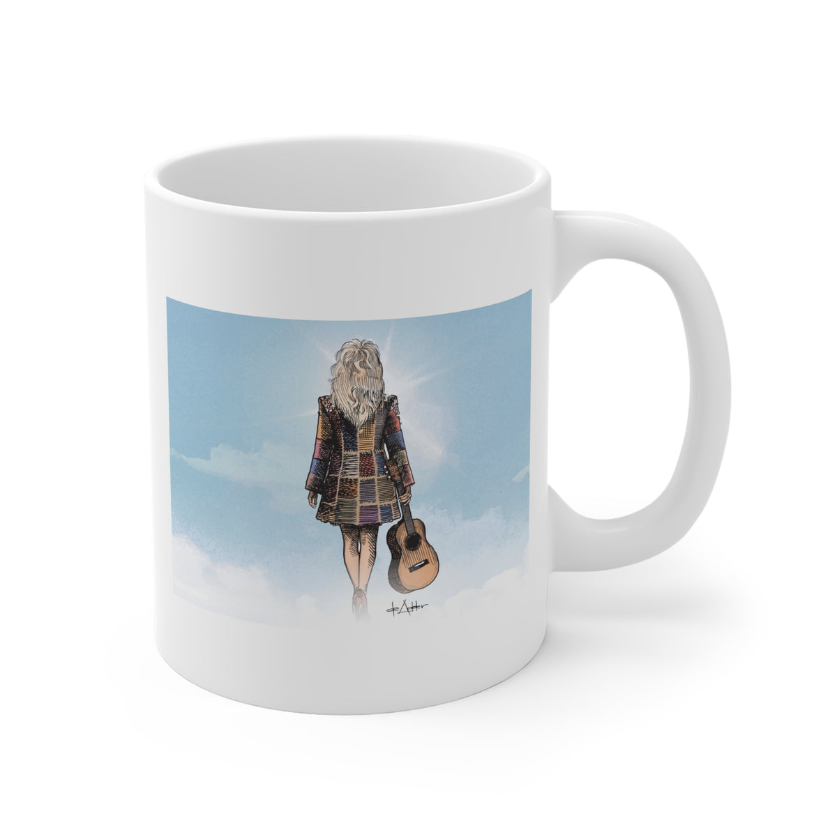 De Adder Designs "Dolly" White Mug 11oz