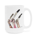 De Adder Designs "Feather" White Mug 15oz