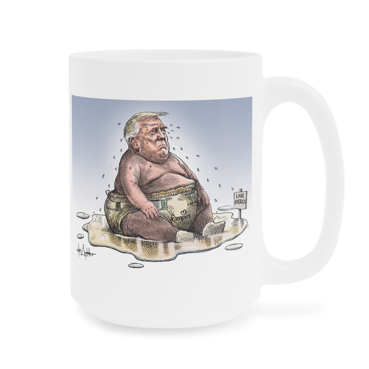 De Adder Designs "Lake Ontario" White Mug 15oz