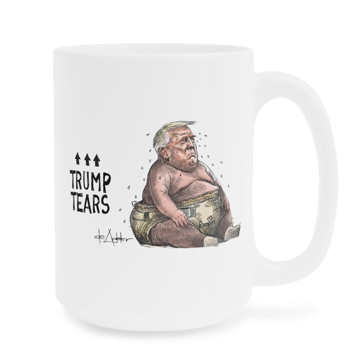 De Adder Designs "Trump Tears" White Mug 15oz