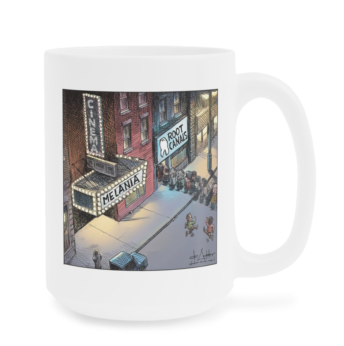 De Adder Designs "Root Canal" White Mug 15oz