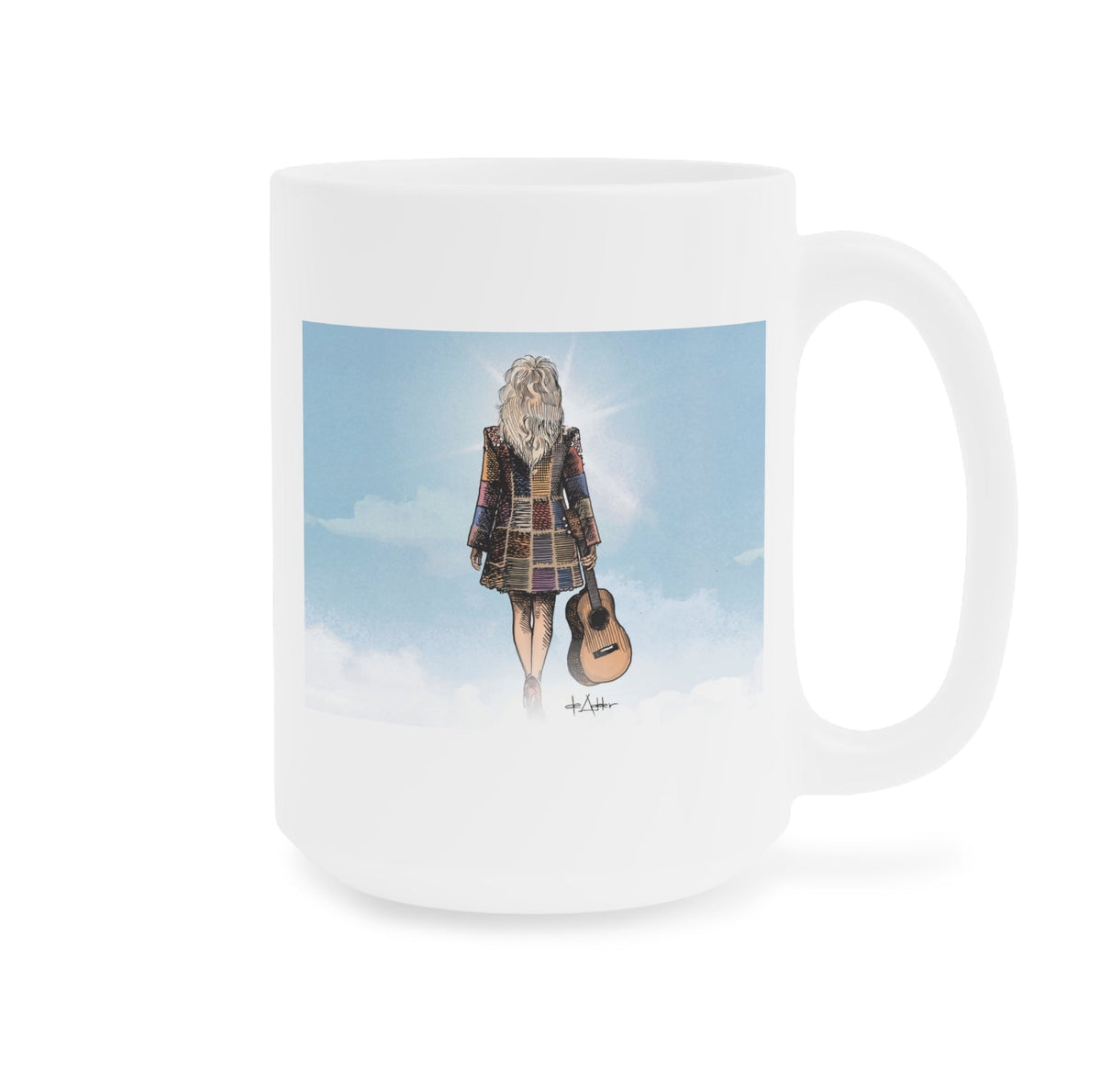 De Adder Designs "Dolly" White Mug 15oz