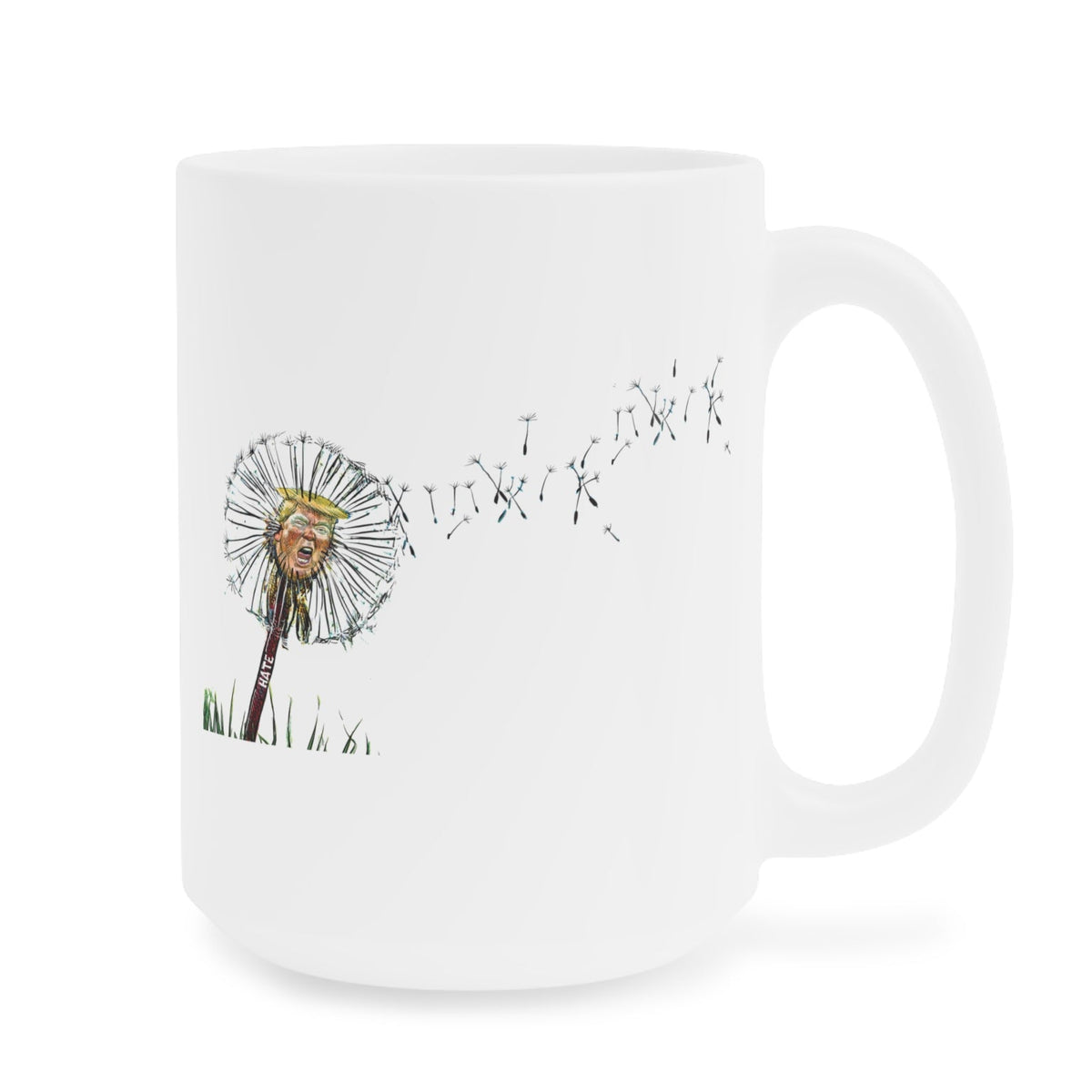De Adder Designs "Hate" White Mug 15oz