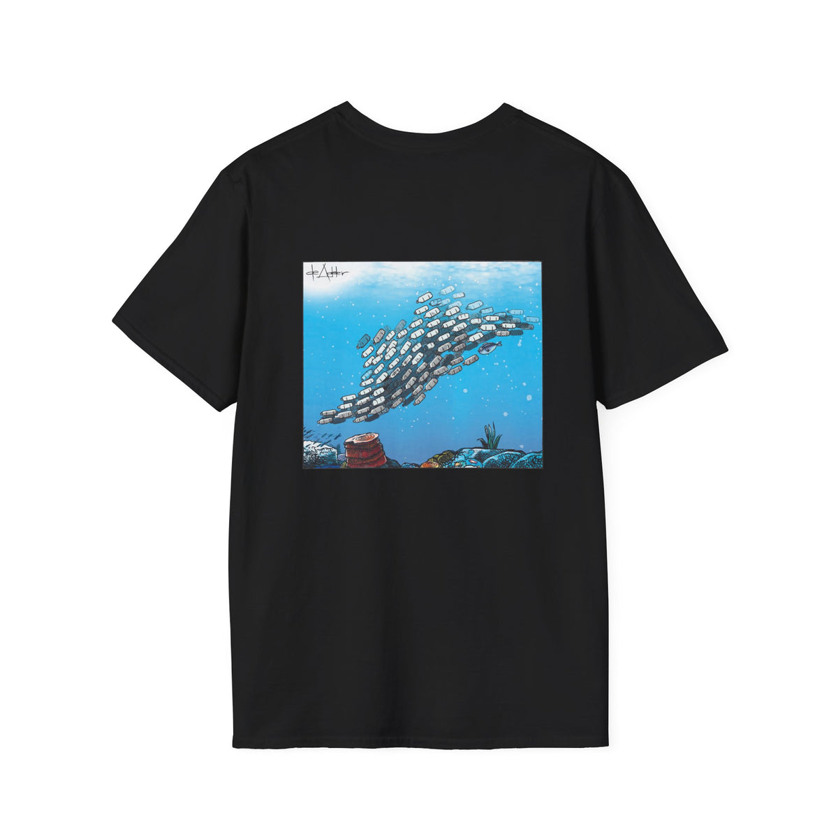 De Adder Designs "Plastic In Ocean" Unisex T-Shirt