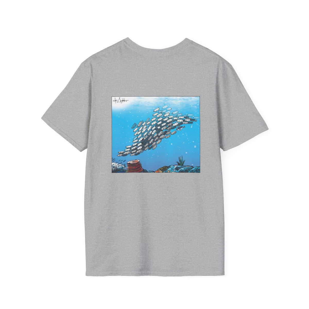 De Adder Designs "Plastic In Ocean" Unisex T-Shirt