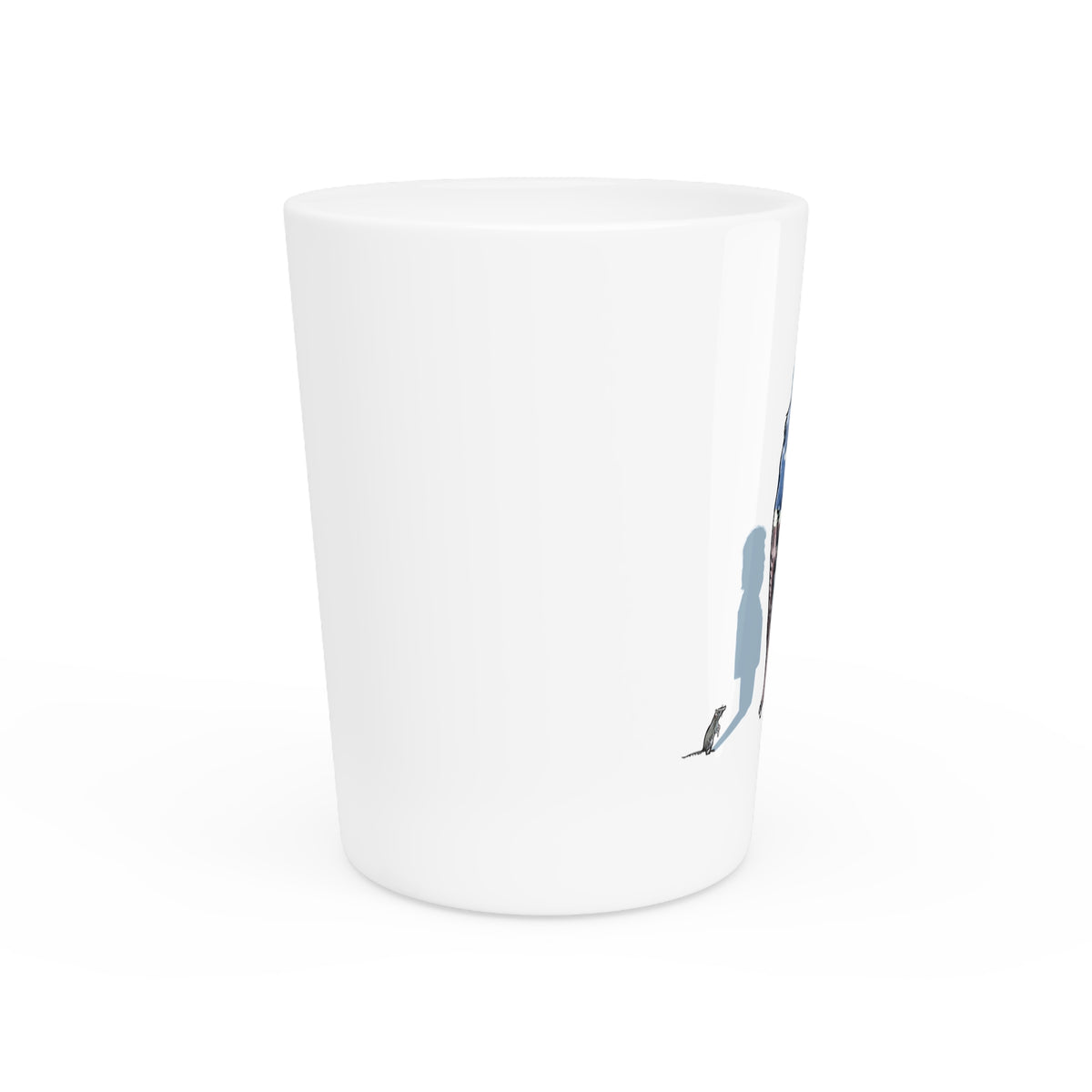 De Adder Designs "Republican Mouse" White Ceramic 2oz Shot Glass