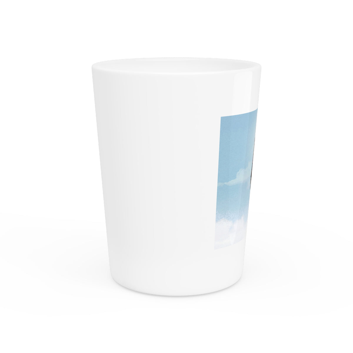 De Adder Designs "Dolly" White Ceramic 2oz Shot Glass