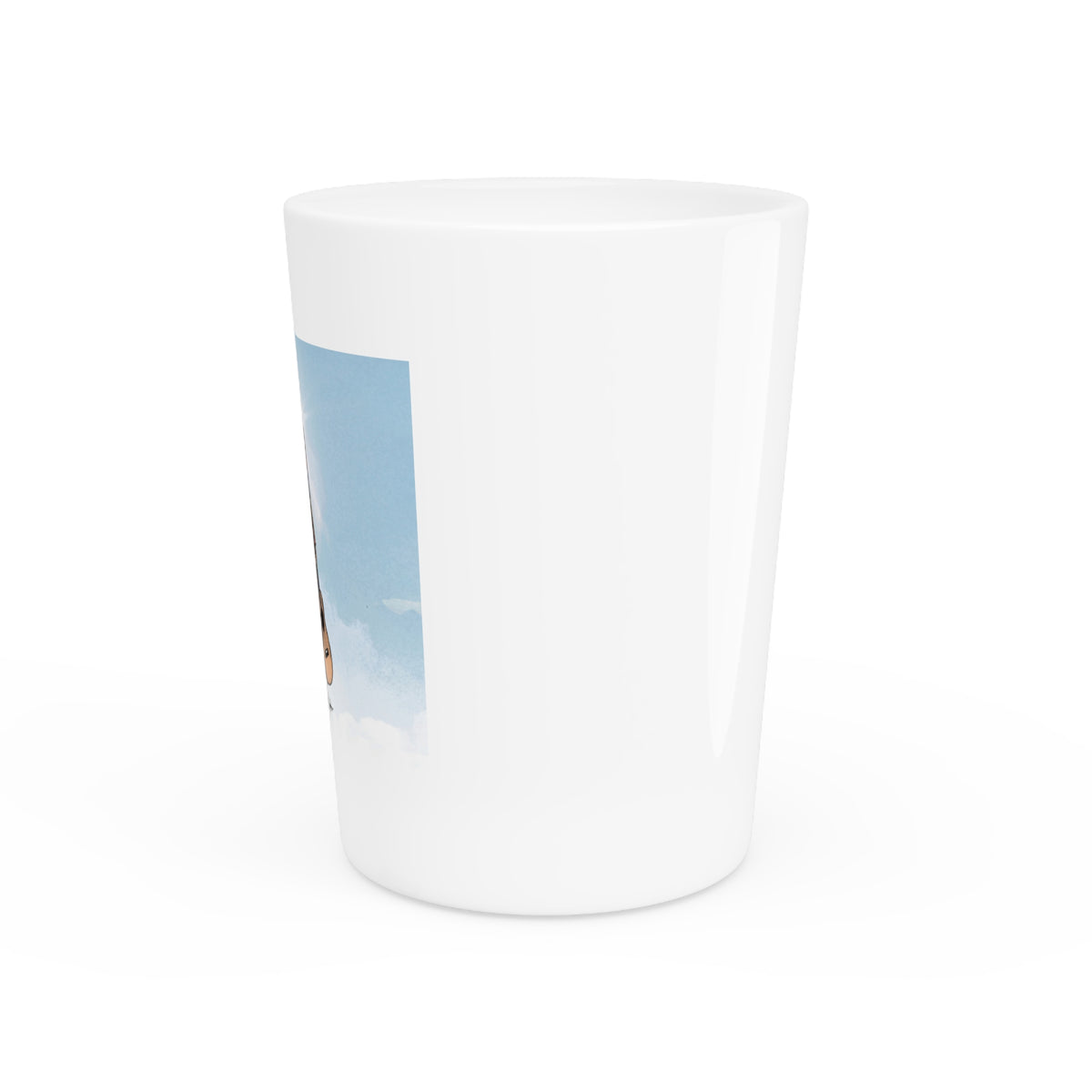 De Adder Designs "Dolly" White Ceramic 2oz Shot Glass