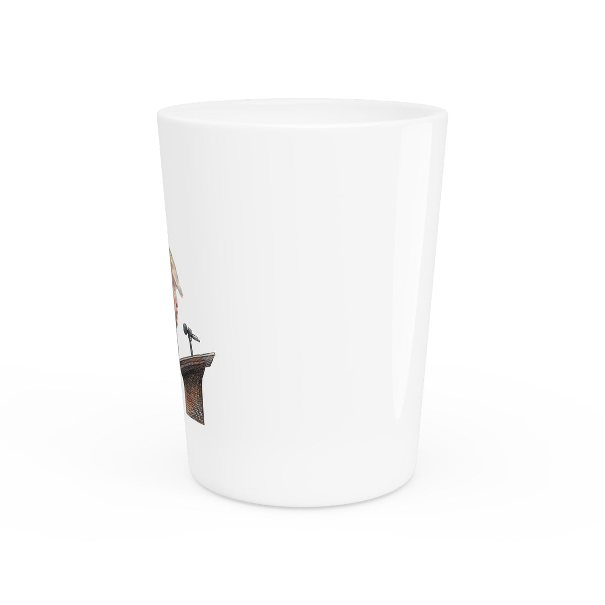 De Adder Designs "Putin" White Ceramic 2oz Shot Glass