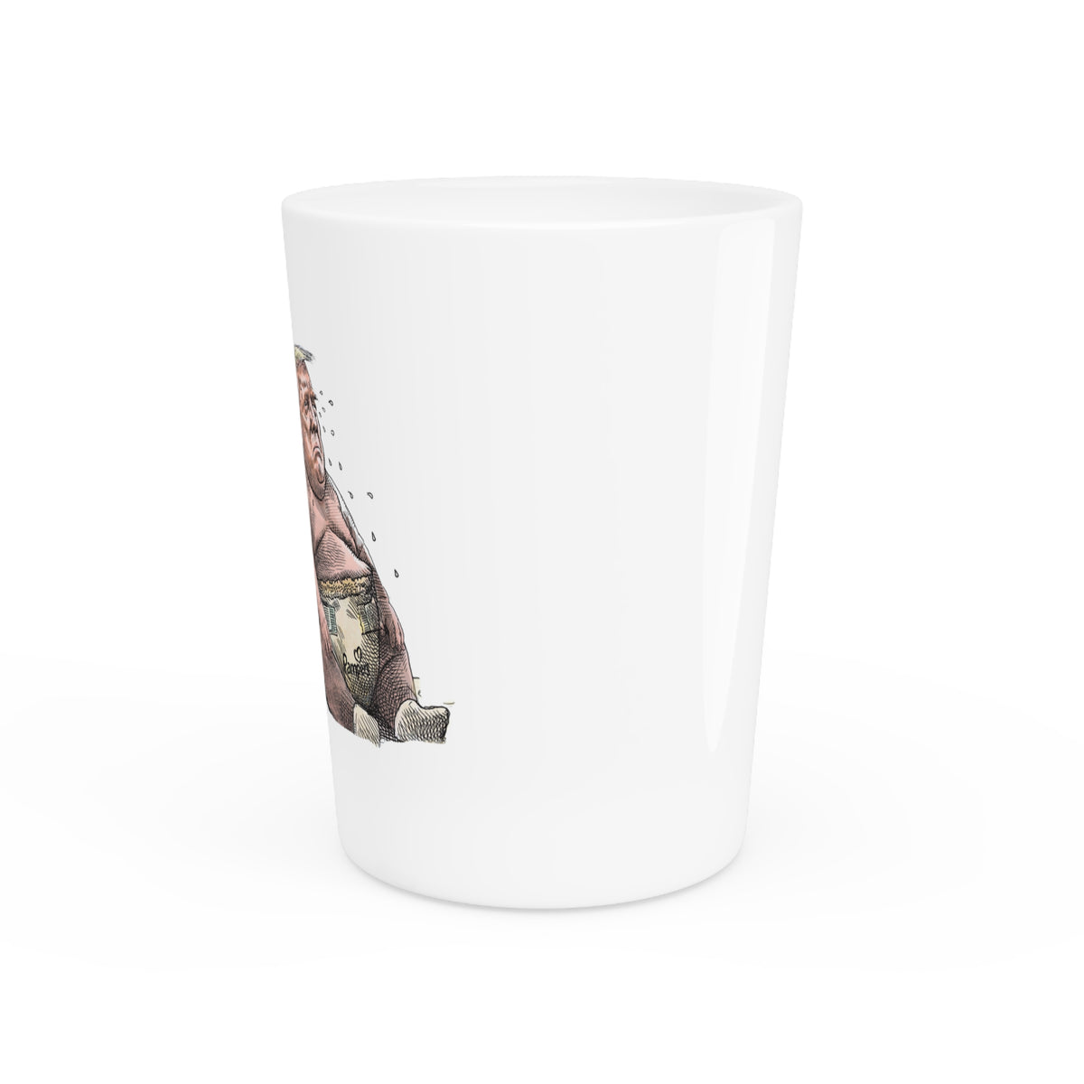 De Adder Designs "Trump Tears" White Ceramic 2oz Shot Glass