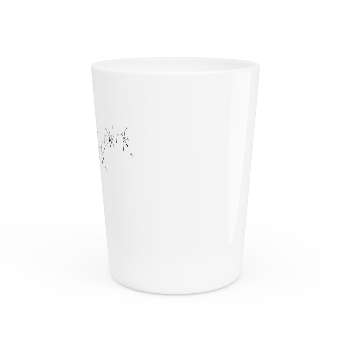 De Adder Designs "Hate" White Ceramic 2oz Shot Glass